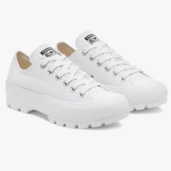 Converse | Shoes | Converse White Chuck Taylor All Star Lugged Ox Low  Sneakers | Poshmark